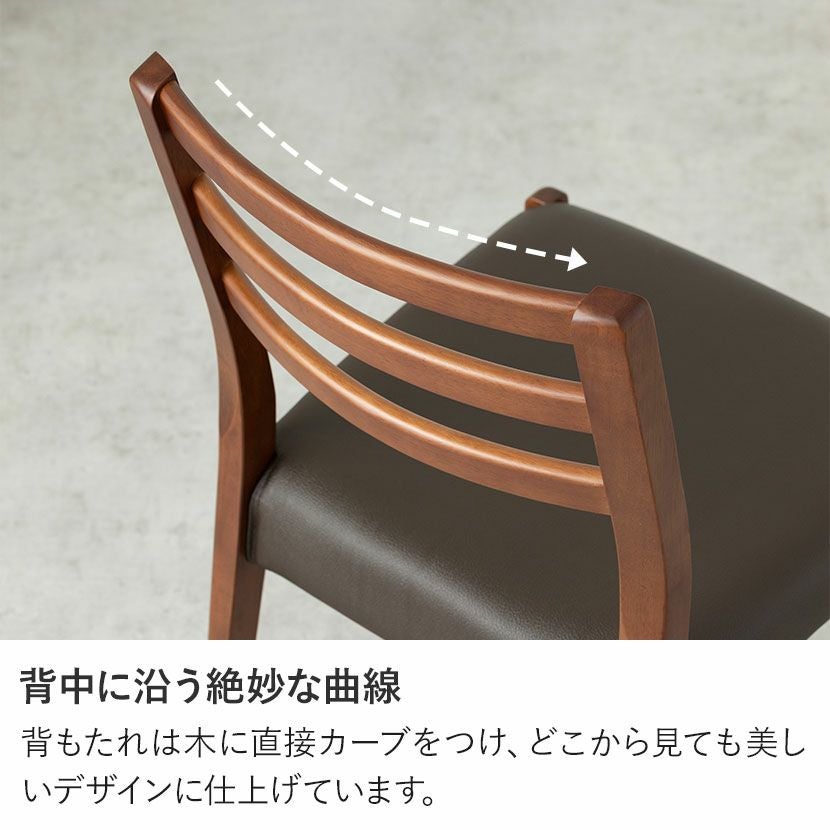 木製 ダイニングチェア 肘なし シンプルスタンダード22 天然木 PVC 合