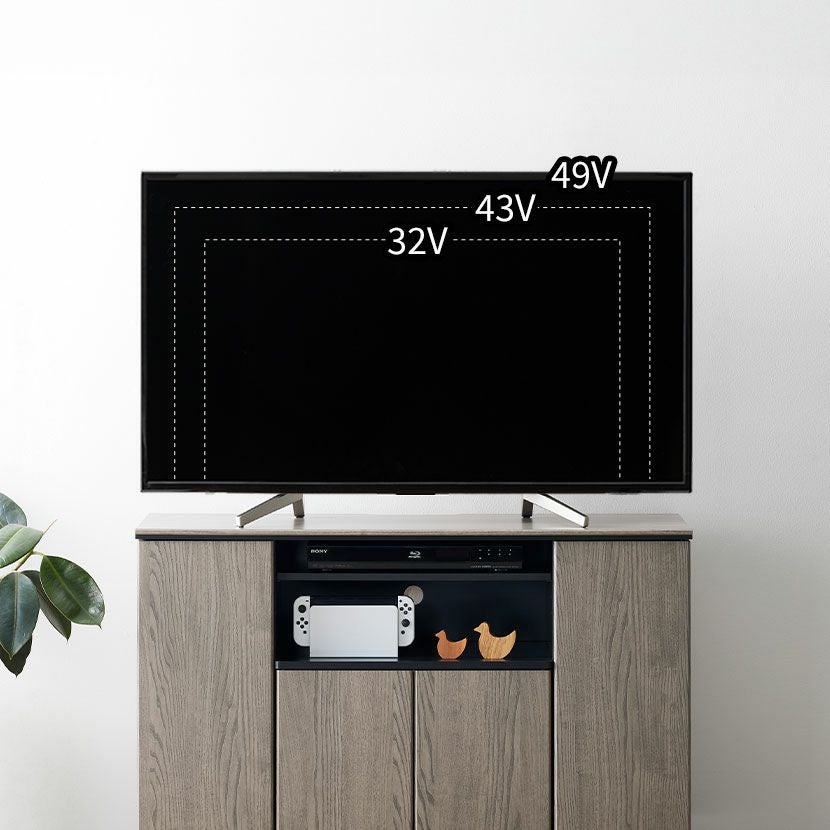 サイドボード テレビ台 木製キャビネット リビングボード チェスト 食器棚 幅111cm 木目 キャビネット 収納 大容量 可動棚付き 扉付き ハイタイプ