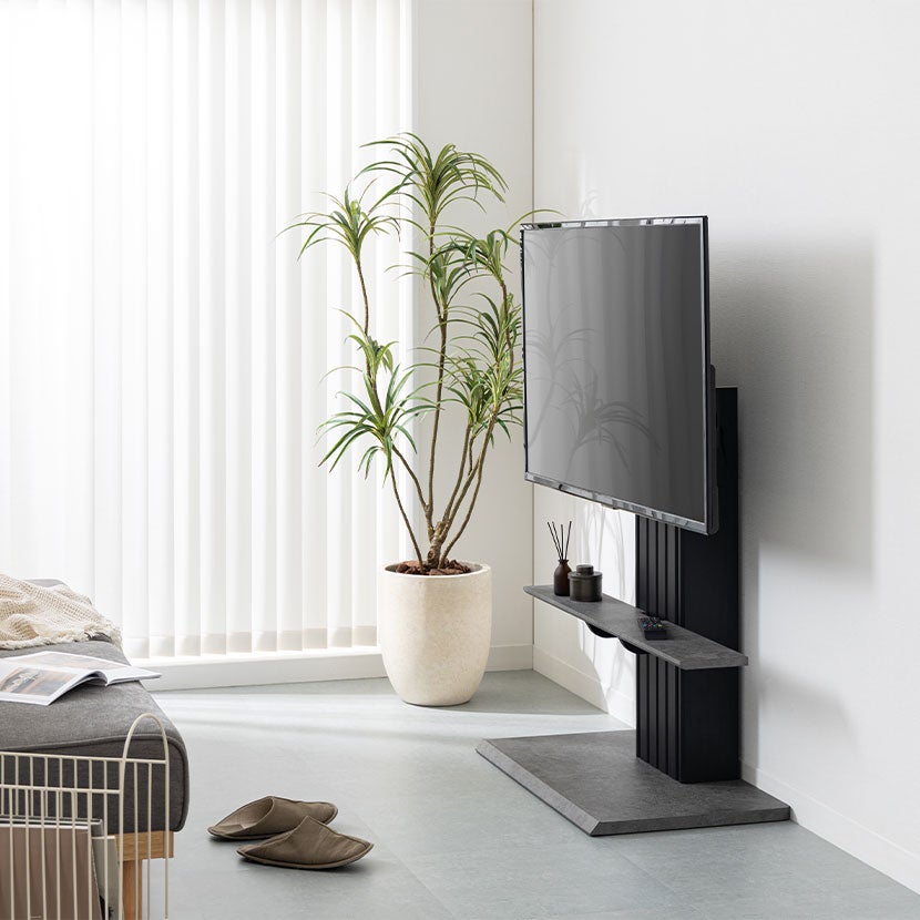 幅100cm 壁掛け風 テレビ台 棚付き タップ収納付き 省スペース 40型