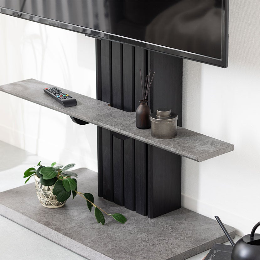 幅100cm 壁掛け風 テレビ台 棚付き タップ収納付き 省スペース 40型