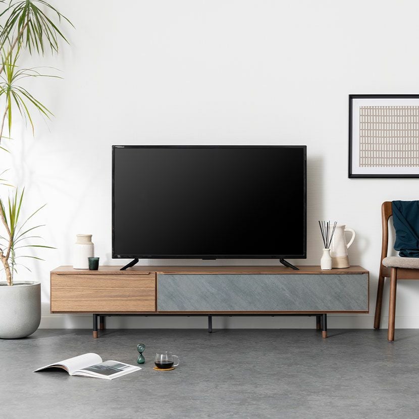 幅180cm テレビ台 ラグナー メラミン 天然木 木製 オーク材