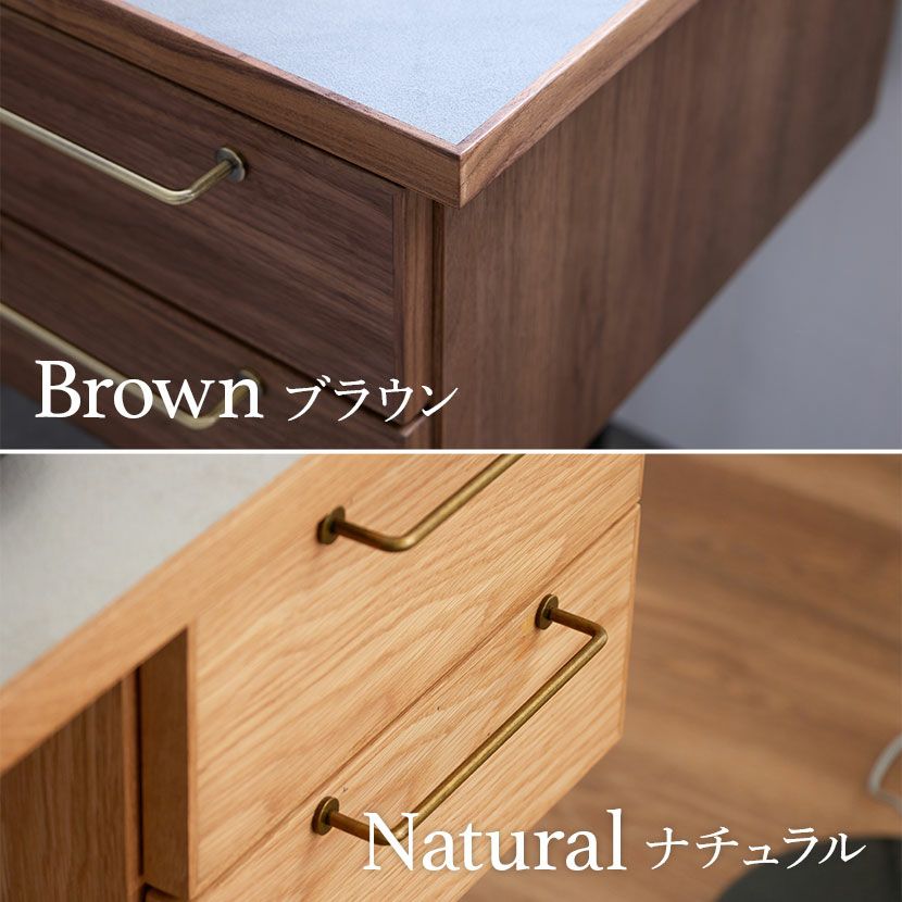 幅120cm パソコンデスク ラグナー 天然木 木製 オーク材