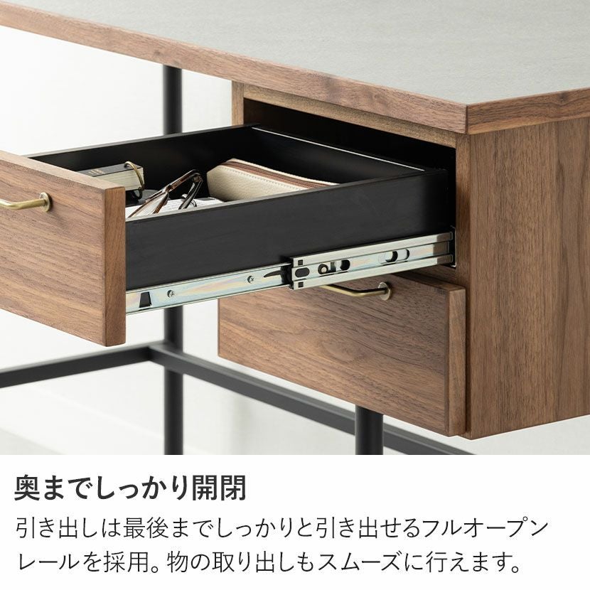 幅120cm パソコンデスク ラグナー 天然木 木製 オーク材