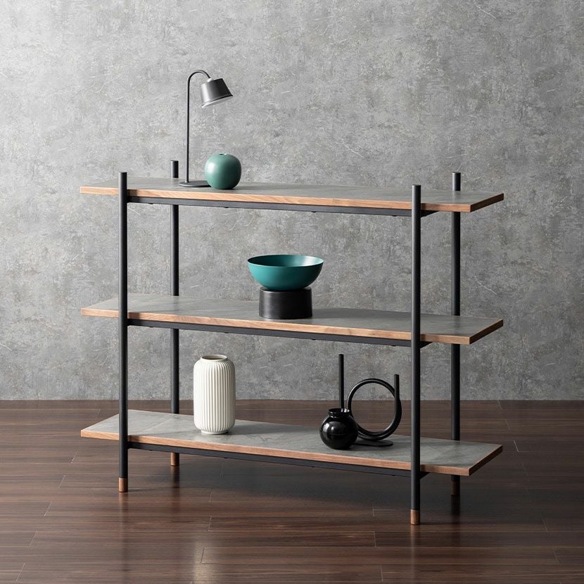 幅120cm オープンラック ラグナー 3段 収納 棚 メラミン