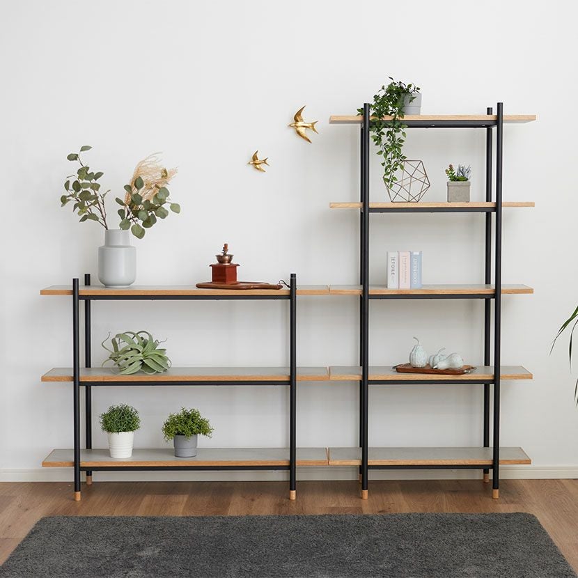 幅120cm オープンラック ラグナー 3段 収納 棚 メラミン