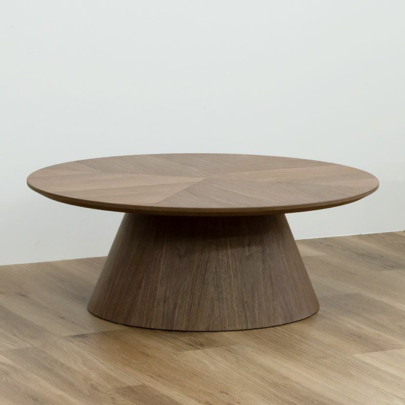 幅90cm 円形 センターテーブル 木製 ヘリンボーン オーク材