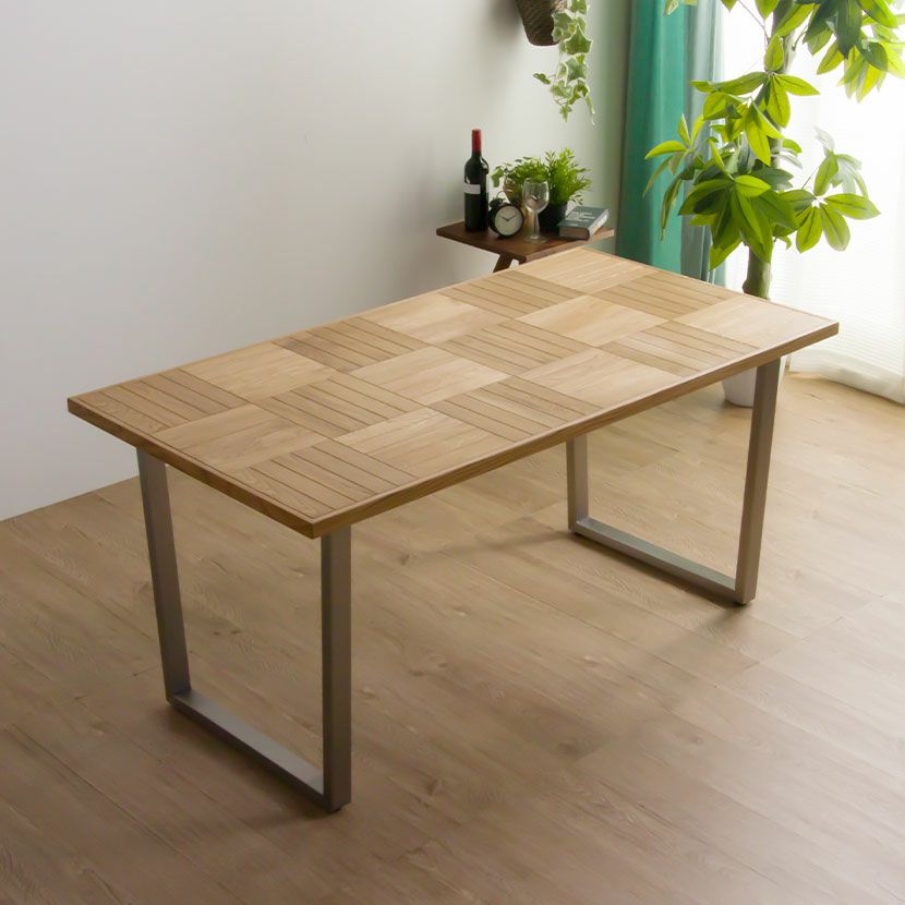 設置無料】幅150cm 木製 ダイニングテーブル 天然木 オーク材 オイル