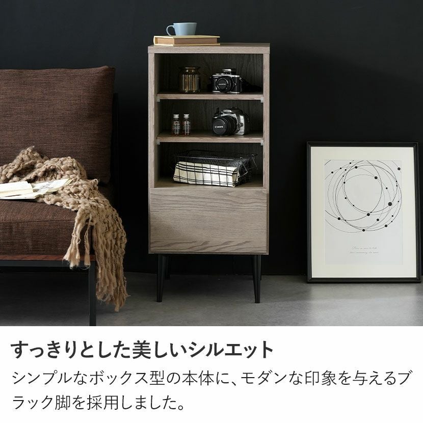 ③木製ラック 本棚 リビングボード 収納棚4台セット割引 設置無料】幅41cm シェルフ 日本製 木目調 ラック オープン 収納