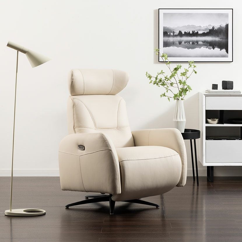 幅73cm 電動 リクライニングソファ スマホ充電 USBポート 回転 