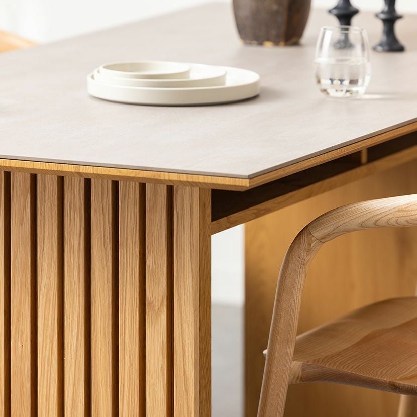 設置無料】4人用 ダイニングテーブルセット 5点 セラミックテーブル 肘