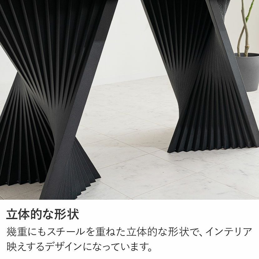 設置無料】幅160cm セラミック ダイニングテーブル スチール脚 耐熱