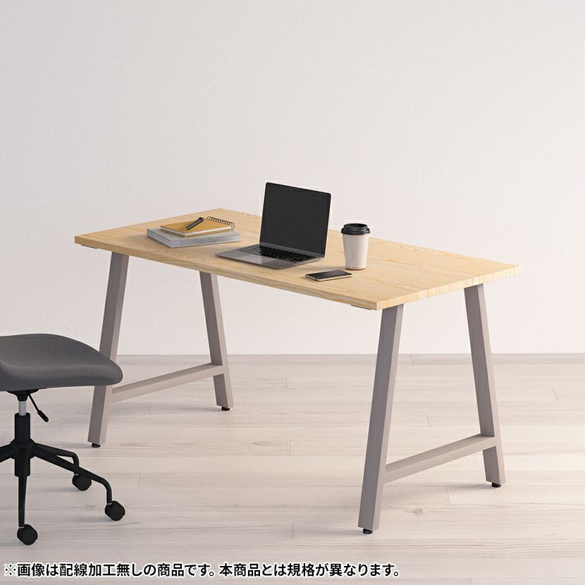 無垢材×スチール脚　パソコンデスク　テーブル　シンプル　木製　オーダー品 幅100～140cm サイズオーダーデスク Sizeno(シゼノ) パソコンデスク