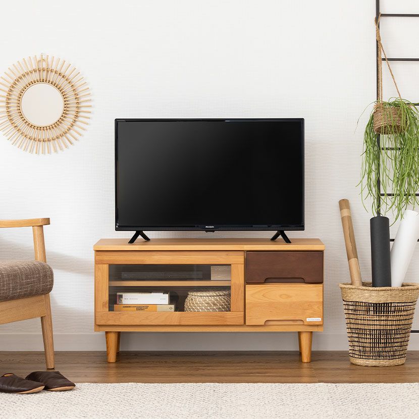 幅140cm ヌック テレビボード 薄型 コーナー キャスター付き 収納