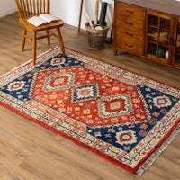 130×190cm トライバルラグ CRIMSON 手織り 天然素材 コットン ウール ラグ 幾何学 トライバル 長方形 カーペット 床暖房対応 ホットカーペット対応 絨毯 おしゃれ｜¥40,728の動画