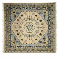 190×190cm トライバルラグ FLOWER 手織り 天然素材 コットン ウール ラグ 幾何学 トライバル 正方形 カーペット 床暖房対応 ホットカーペット対応 絨毯 おしゃれ｜¥58,819の動画