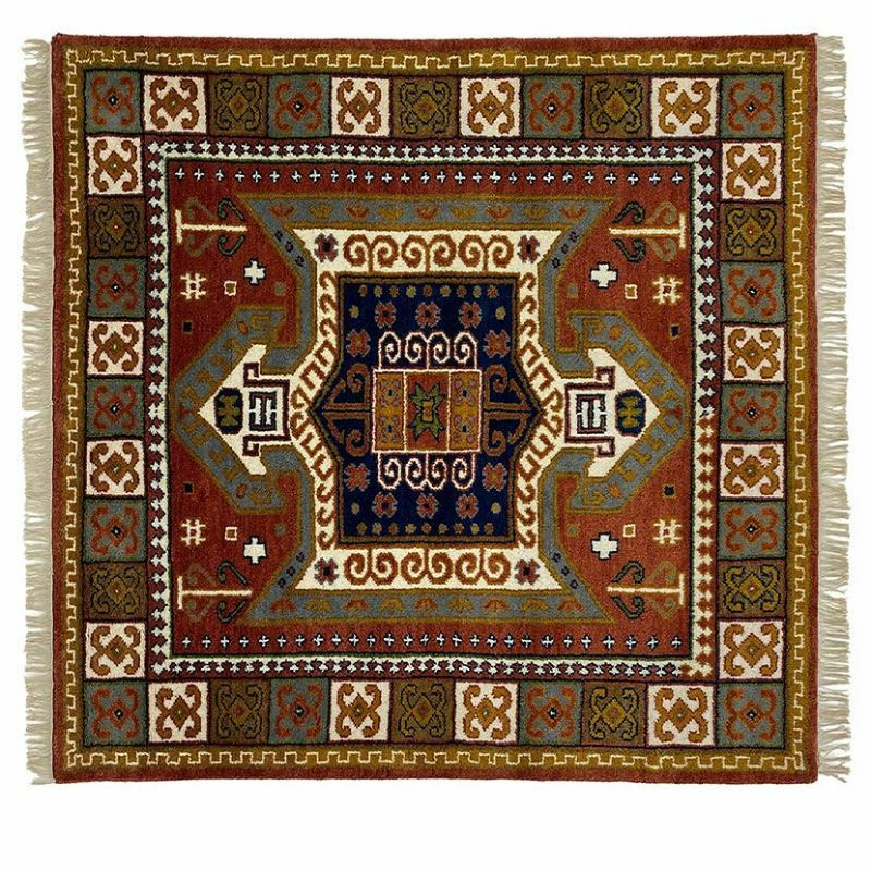 190×240cm トライバルラグ FLAG 手織り 天然素材 コットン ウール ラグ