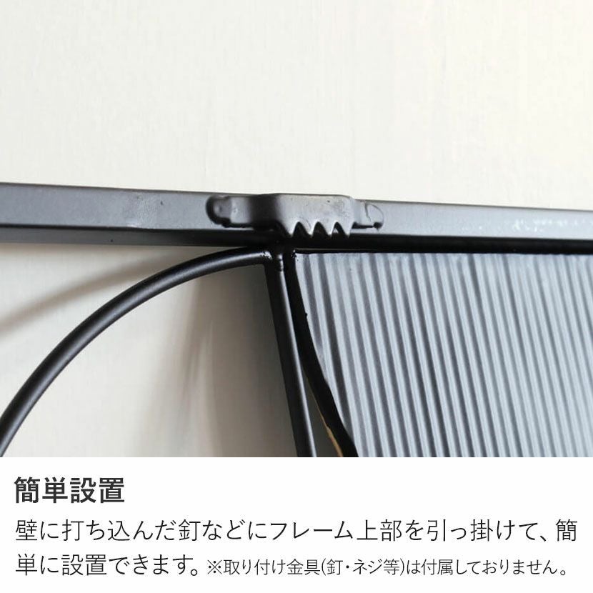 幅52cm ウォールアート インテリア雑貨 アイアン 壁飾り 半円 壁掛け