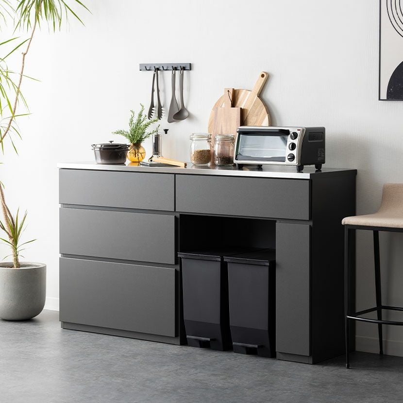 設置無料】幅160cm ステンレス天板 キッチンカウンター MIRENIA