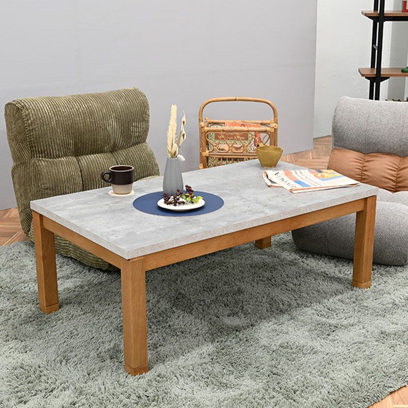 幅105cm 家具調 こたつテーブル 長方形 石英管ヒーター 高さ調節可能