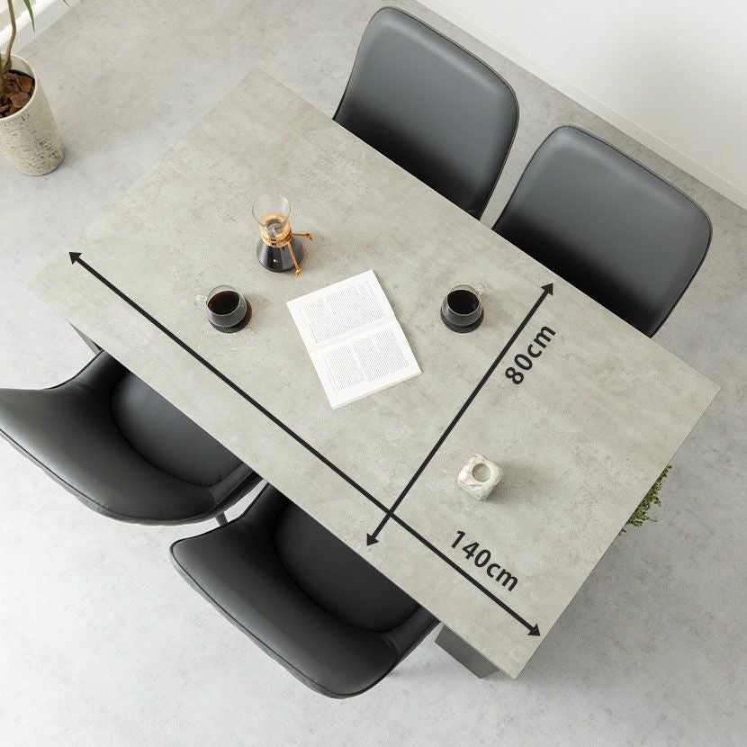 幅140cm コンセント付き ダイニングテーブル FLGA 収納付き 2本脚