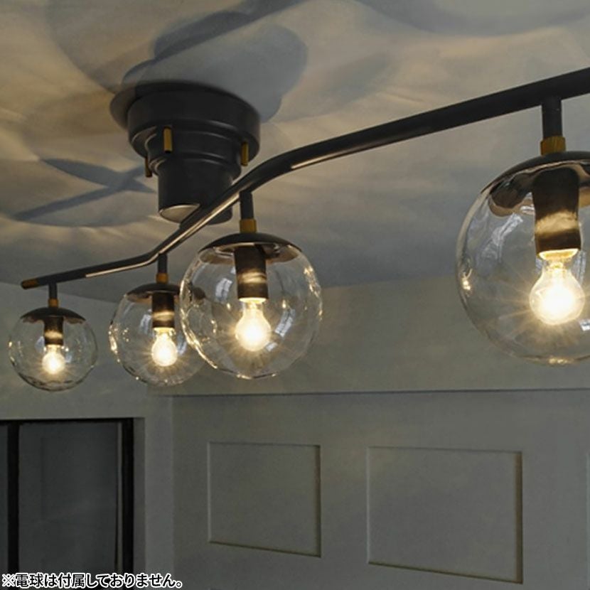 本体】4灯 シーリングライト エルー ガラス 照明 LED対応 インテリア