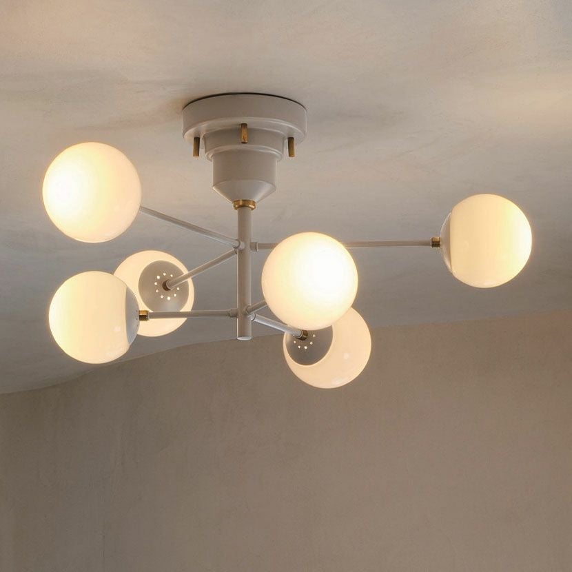 本体】6灯 シーリングライト ポウタラ ガラス 照明 LED専用 インテリア