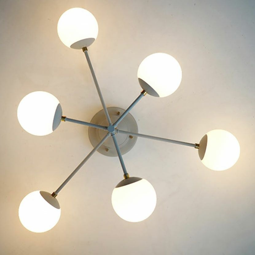 LED電球付き】6灯 シーリングライト ポウタラ ガラス 照明 インテリア