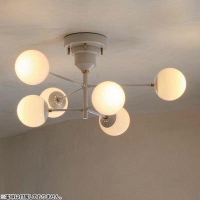 LED電球付き】6灯 シーリングライト ポウタラ ガラス 照明 インテリア 