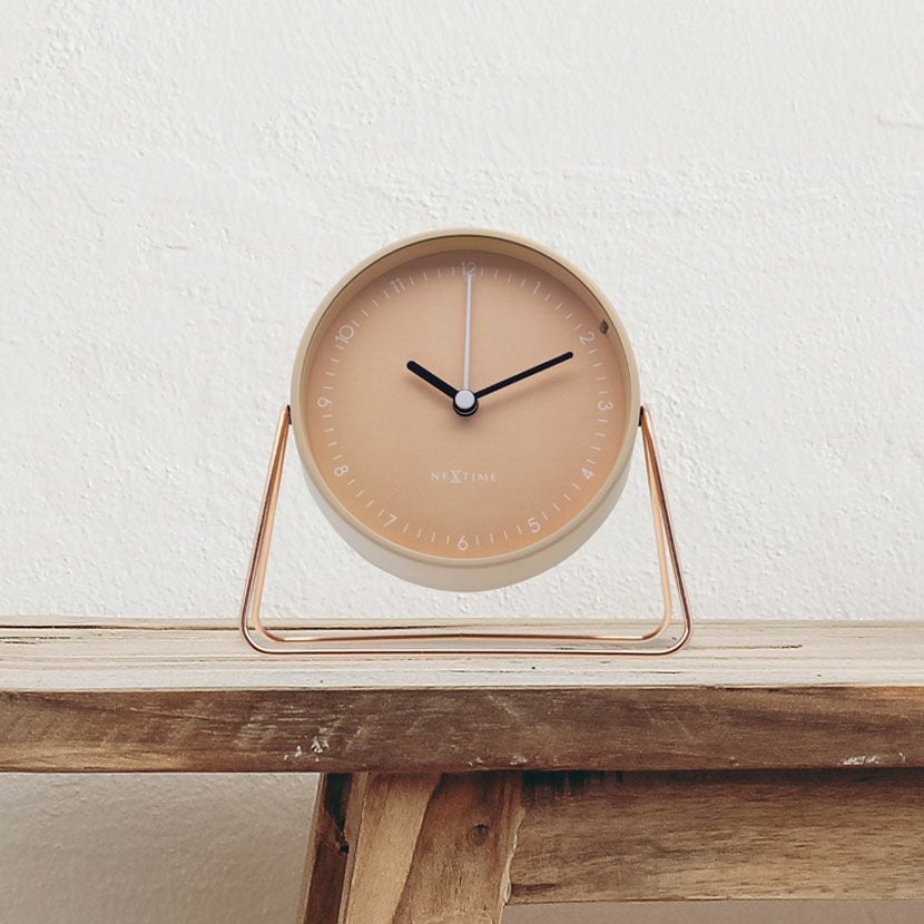 幅14cm アナログ 目覚まし時計 Berlin Table アラーム時計 スイープ