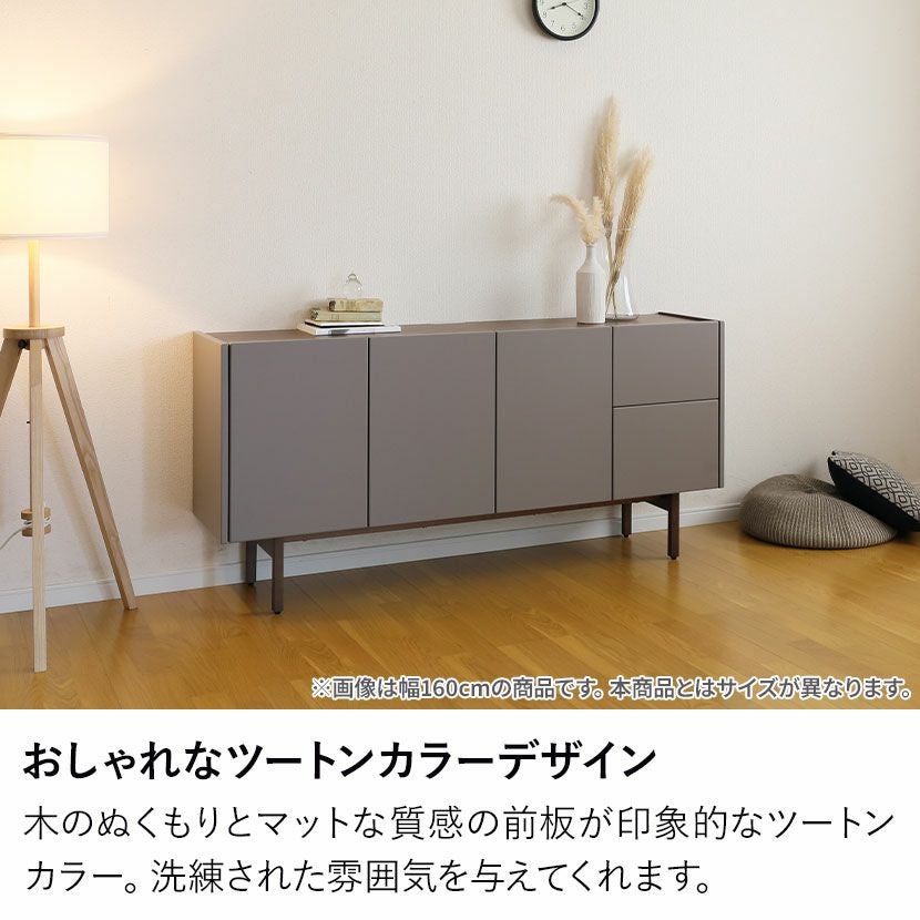 設置無料】幅121cm サイドボード ヌーボ リビング収納 開き扉 収納