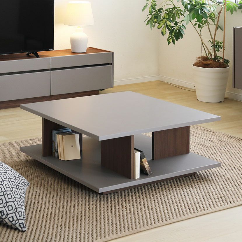 幅90cm リビングテーブル ヌーボ 四角 ローテーブル 正方形 センター