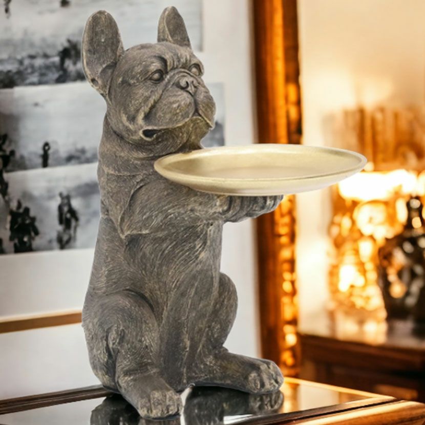 幅36.5cm オブジェ コービー 犬 置物 インテリア小物 鍵置き 小物置き