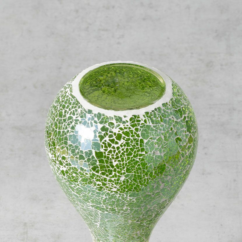 幅17.5cm フラワーベース M モザイクガラス 花器 一輪挿し 花入れ