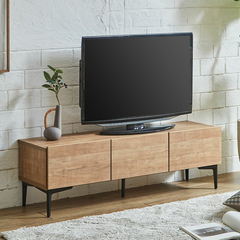 テレビ台 ナチュラルウッドカラー 引き出し 下開き扉付き ソフトダウンステー テレビ台 ナチュラルウッドカラー 引き出し 下開き扉付き ソフトダウン