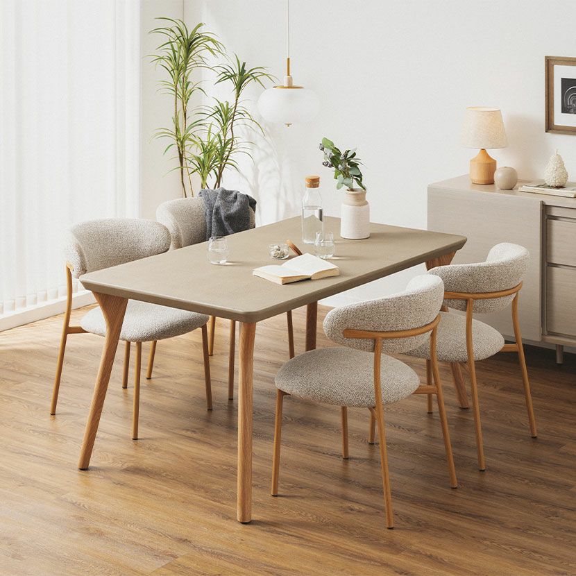 2脚セット】ダイニングチェア ファブリック LENAS 布張り 肘なし 北欧