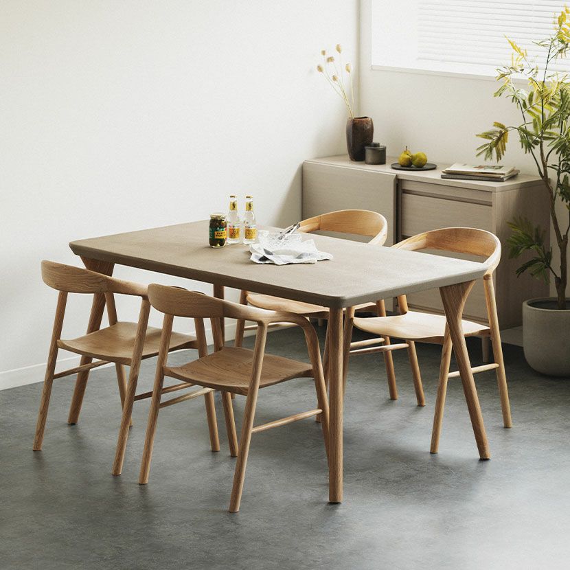 設置無料】4人用 ダイニングテーブルセット 5点 LENAS 板座 ダイニング