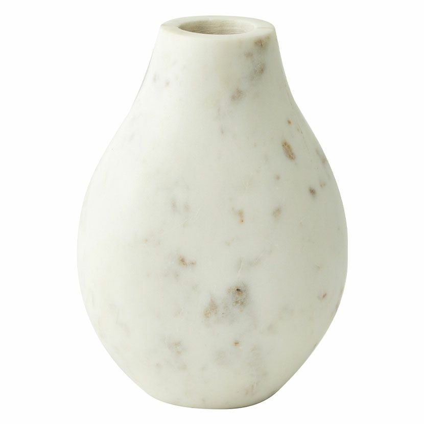 幅7cm フラワーベース 大理石 花瓶 マーブルベース フラット 一輪挿し