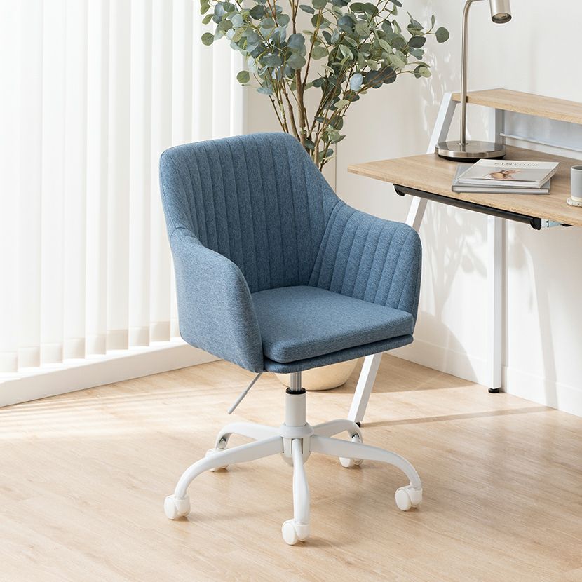 オフィスチェア 肘付き ファブリック 昇降式 回転チェア 回転椅子