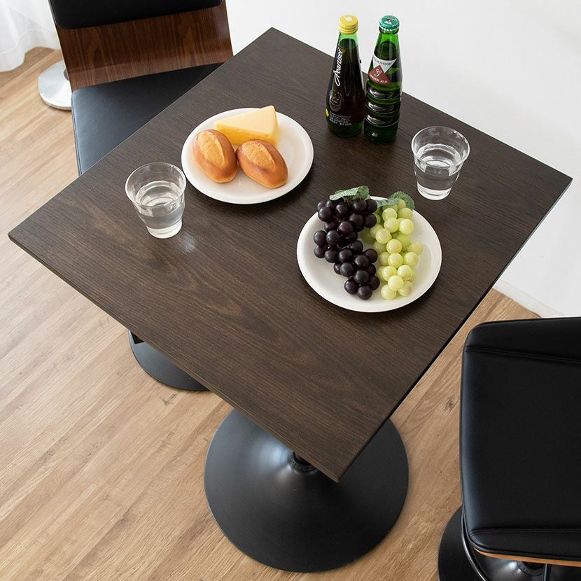 一本脚 カフェテーブル ハイタイプ 幅60cm ブラウン arne（アーネ） カフェテーブル ブラウン ホワイト 高さ60cm