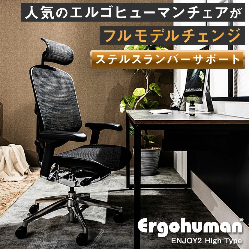 オフィスチェア エルゴヒューマン エンジョイ2 Ergohuman ENJOY2 ハイ