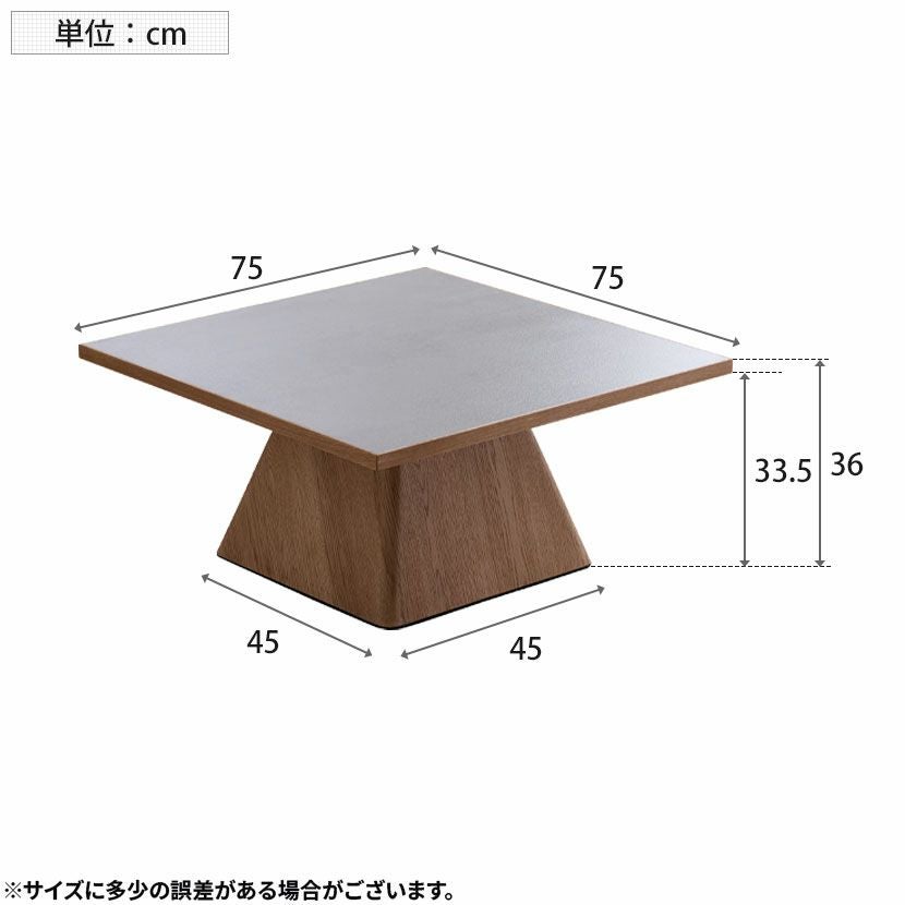 幅75cm 正方形 センターテーブル ラグナー メラミン 天然木 木製