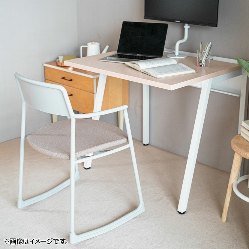 設置無料】幅80cm リーン デスク 奥行60cm 本体色ホワイト スマホ