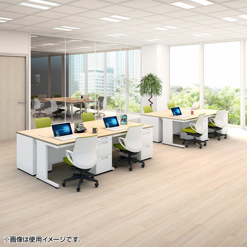 事務用デスク　コクヨ　鍵付き（送料込み） オフィスデスク コクヨ 引き出し付き 幅700×奥行700mm 平机 SD