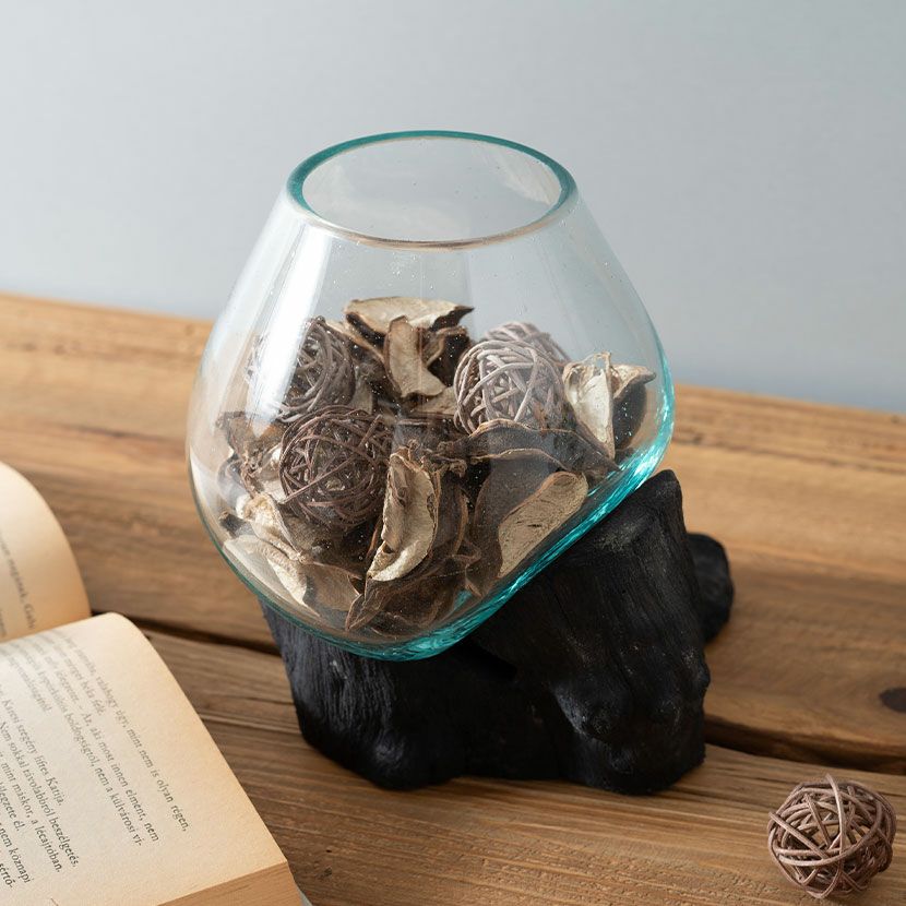 幅20～30cm グラス インテリア 雑貨 ガラス オブジェ フラワーポット