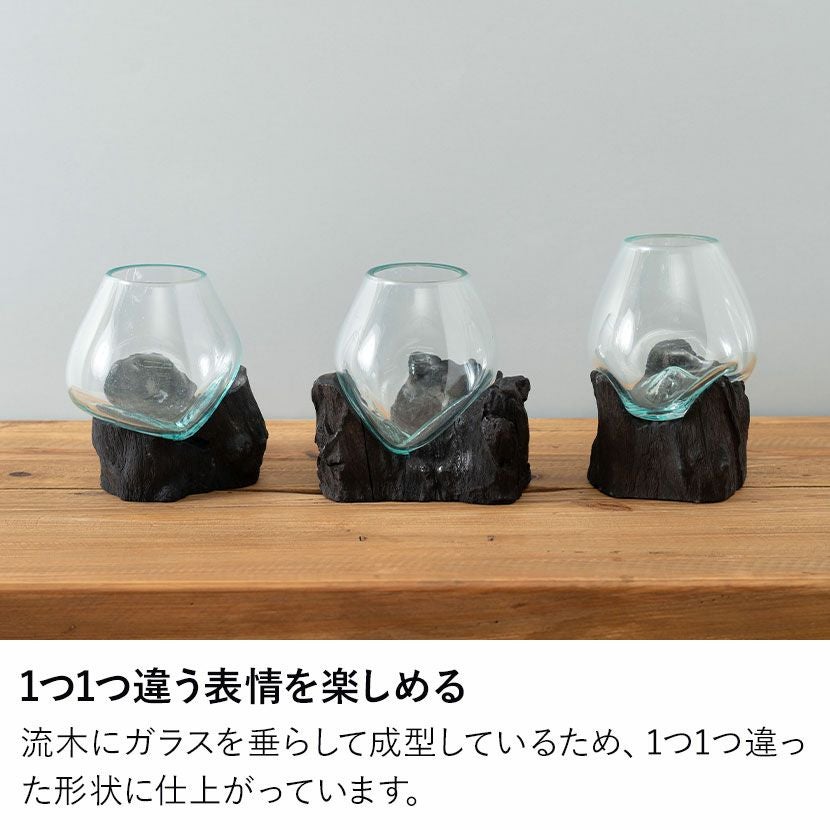 幅20～30cm グラス インテリア 雑貨 ガラス オブジェ フラワーポット