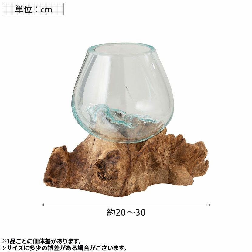 幅20～30cm グラス インテリア 雑貨 ガラス オブジェ フラワーポット
