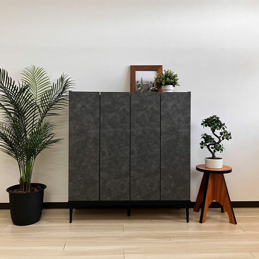 【日本製】　シューズラック　75cm幅　ブラック　美品 幅75cm 下駄箱 日本製 シューズボックス 靴箱 縦型 シューズラック