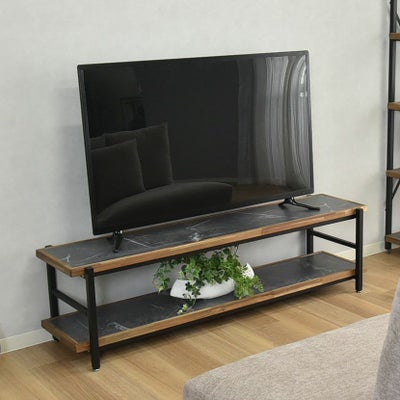 幅150cm テレビボード オープンタイプ 収納 メラミン天板 スチール脚 