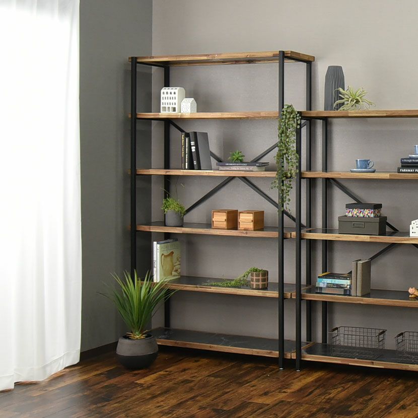 設置無料】浜本工芸 幅60cm 書棚B オープンラック 分離可能 ブック