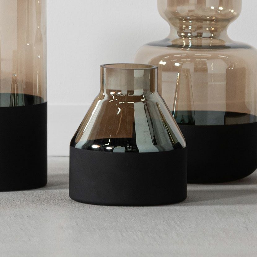 幅26cm ガラスオブジェ 天然木 オブジェ 置物 インテリア フラワー